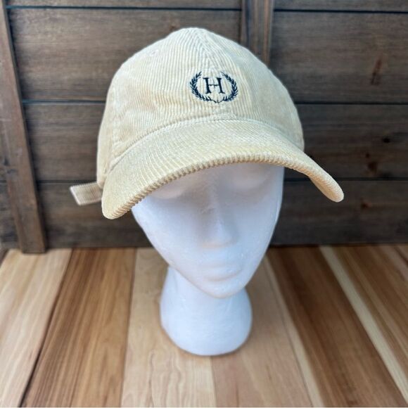 Tommy Hilfiger Corduroy Buckle Back Ball Cap Hat in Wheat Retro Design - Picture 1 of 11